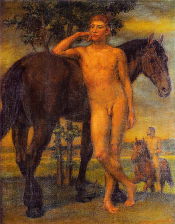 Arthur Volkmann Youth with Horse