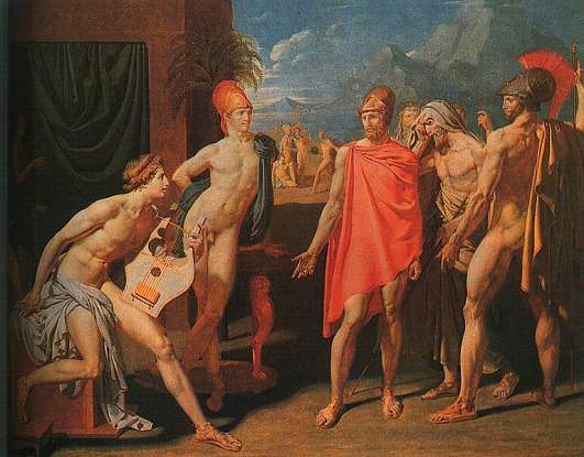 Jean Auguste Ingres Achilles meets Agamemnon's ambassadors 1801
